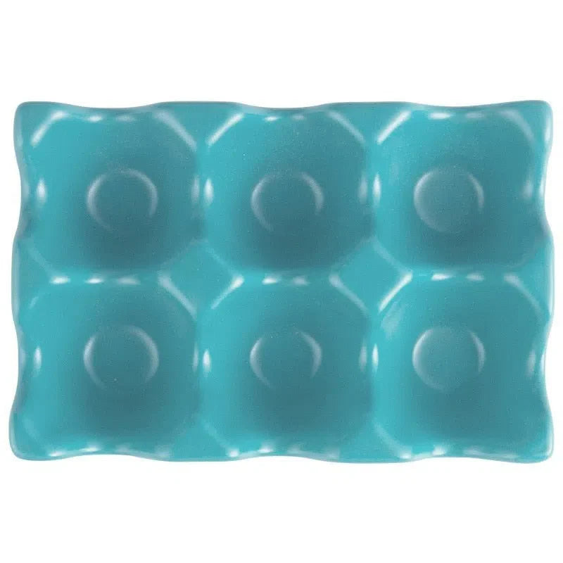 Porta Ovos de Cerâmica para 6 Ovos - Armazenamento Elegante e Prático