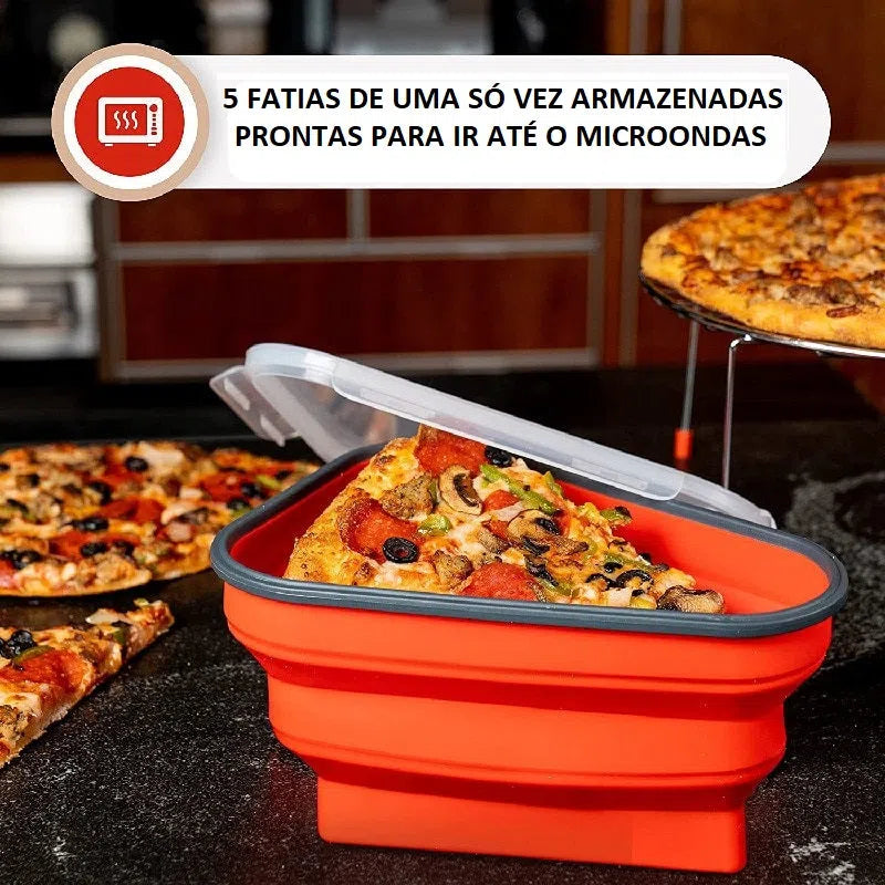 Porta Pizza Retrátil de Silicone - Suporte Prático para Pizza