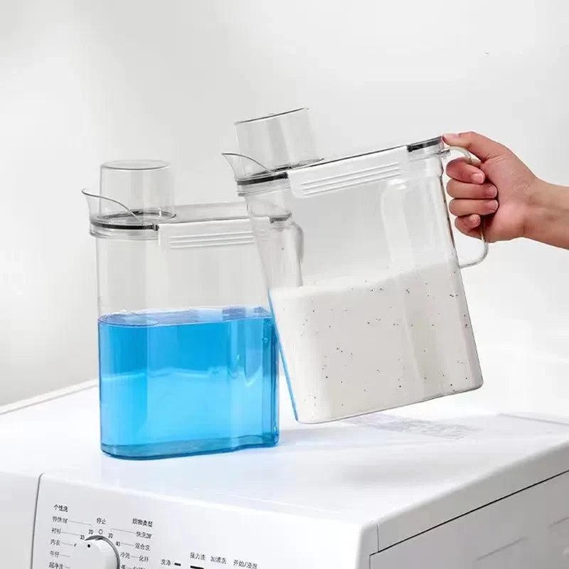 Pote Hermético Transparente para Armazenamento de Roupas na Lavanderia