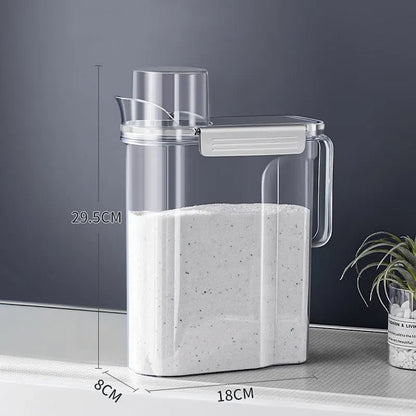 Pote Hermético Transparente para Armazenamento de Roupas na Lavanderia