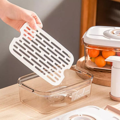 Pote Hermético com Tampa e Selador a Vácuo para Armazenamento de Alimentos