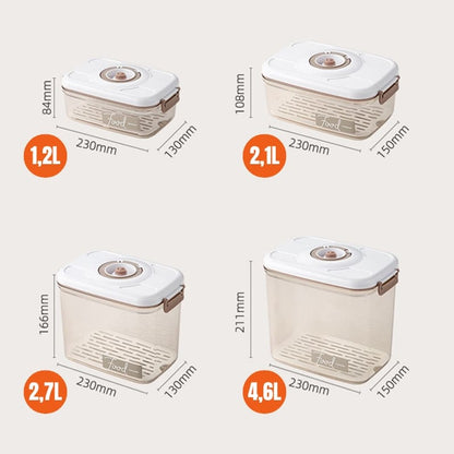 Pote Hermético com Tampa e Selador a Vácuo para Armazenamento de Alimentos