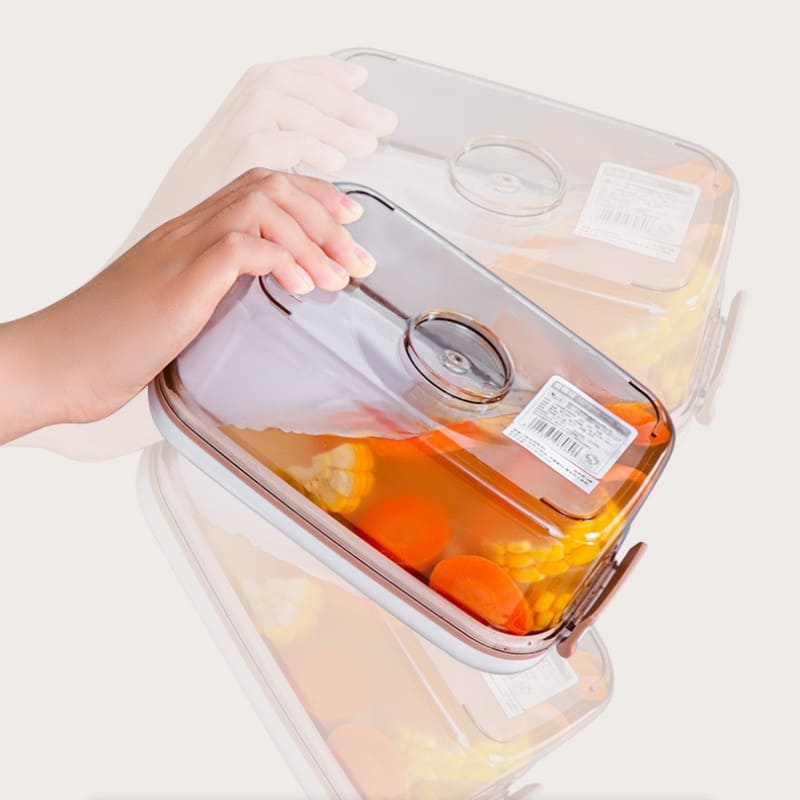 Pote Hermético com Tampa e Selador a Vácuo para Armazenamento de Alimentos