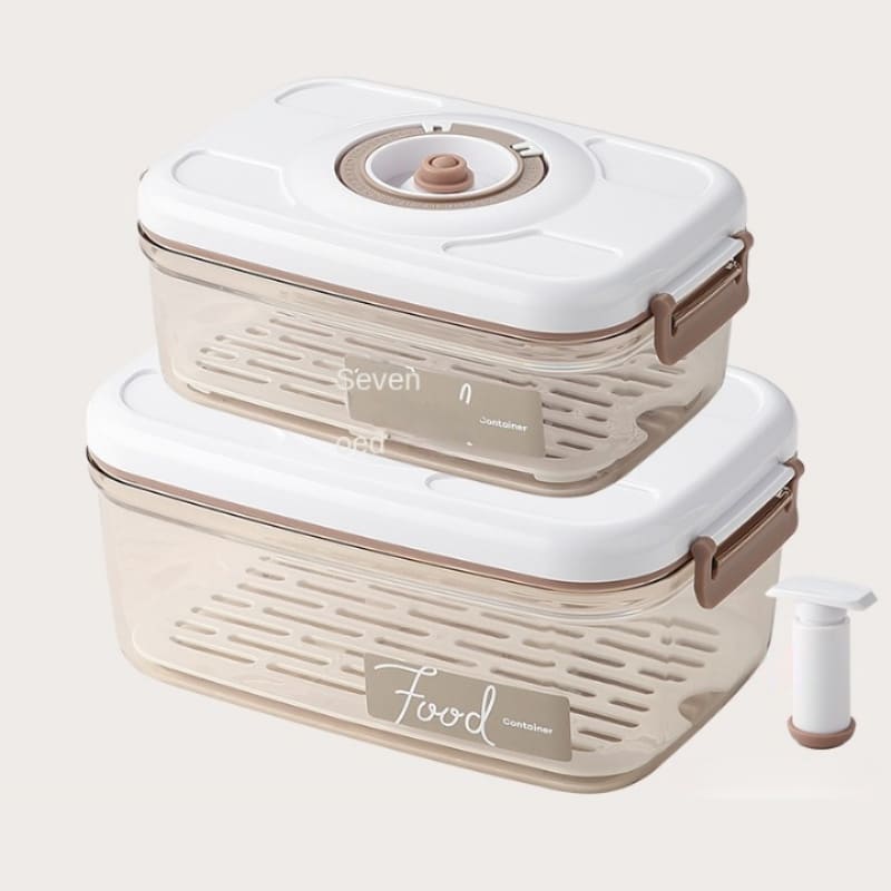 Pote Hermético com Tampa e Selador a Vácuo para Armazenamento de Alimentos