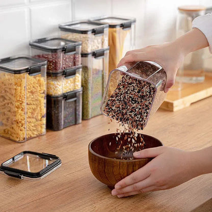 Pote de Acrílico Transparente para Armazenamento de Alimentos - Recipiente Organizador de Alimentos