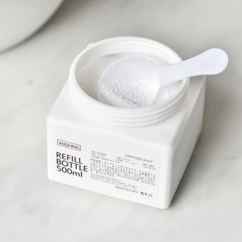 Pote de Armazenamento Nórdico para Lavanderia 500ML - Organizador Prático e Estiloso