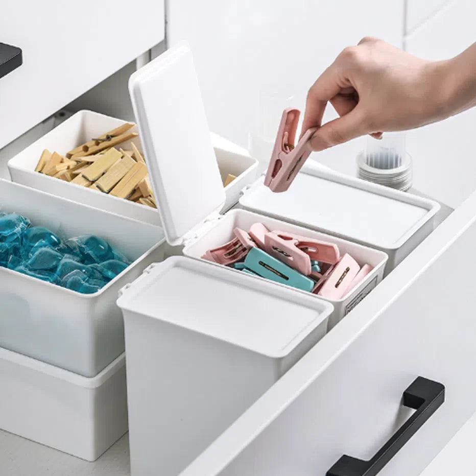 Pote de Armazenamento para Roupas e Produtos de Lavanderia