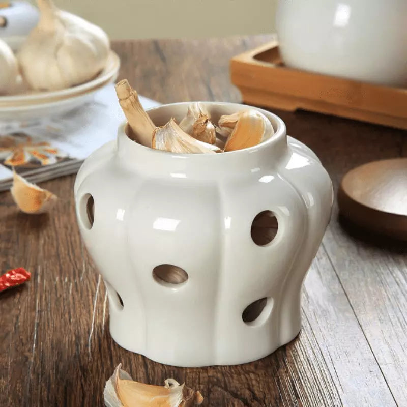 Pote de Cerâmica Decorativo com Tampa de Madeira - Ideal para Decoração de Ambientes