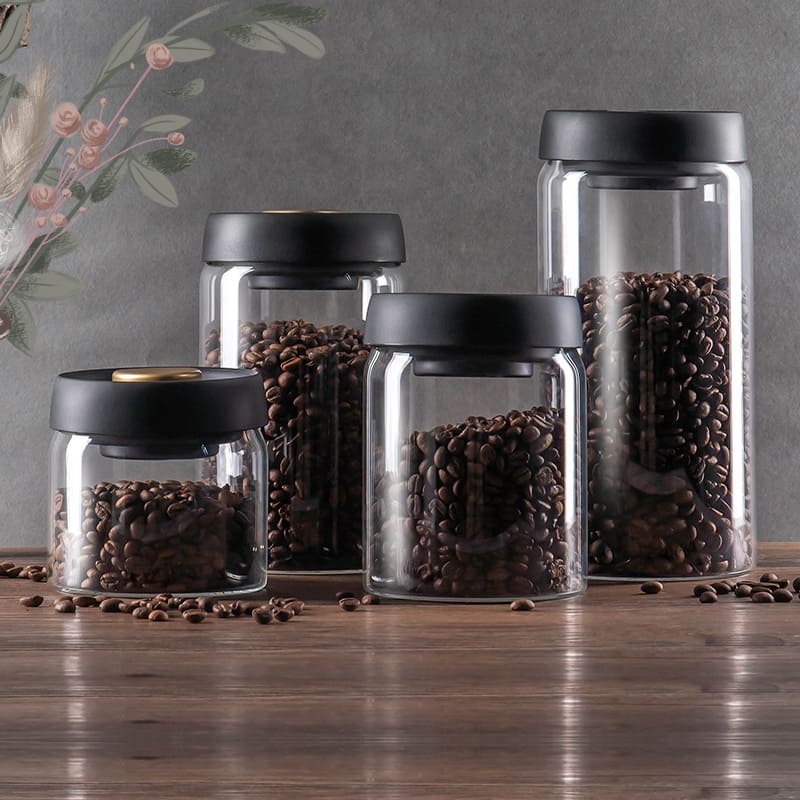 Pote de Vidro com Tampa Hermética para Café a Vácuo
