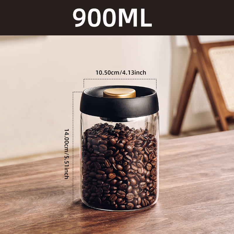 Pote de Vidro com Tampa Hermética para Café a Vácuo