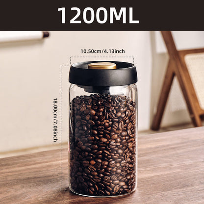 Pote de Vidro com Tampa Hermética para Café a Vácuo