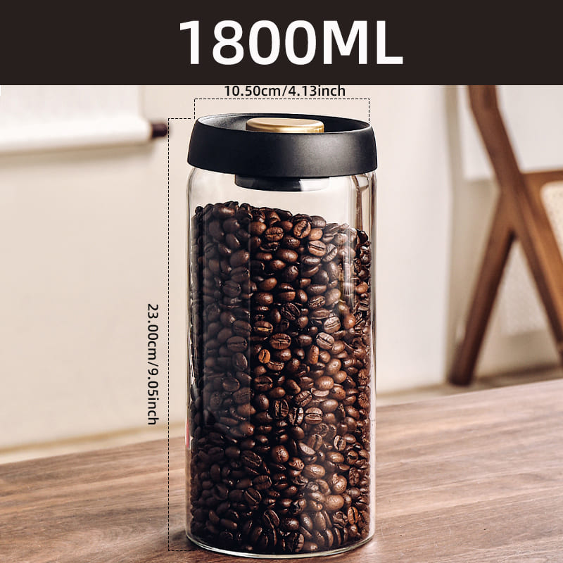 Pote de Vidro com Tampa Hermética para Café a Vácuo
