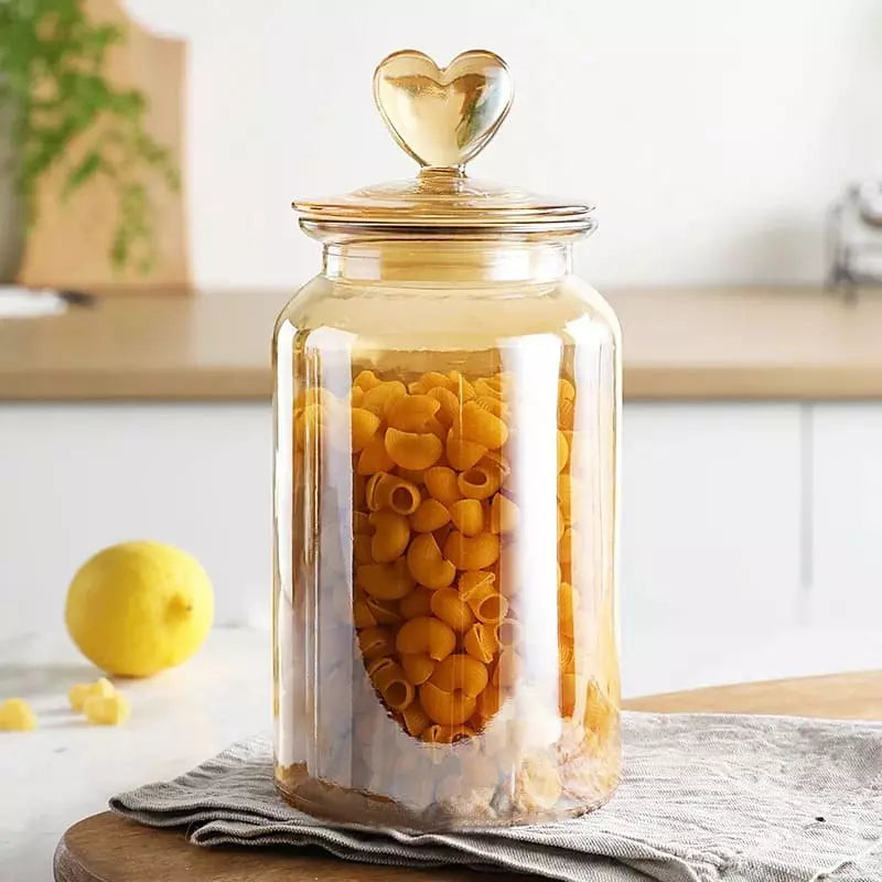 Potes de Vidro Herméticos para Armazenamento de Alimentos com Tampa