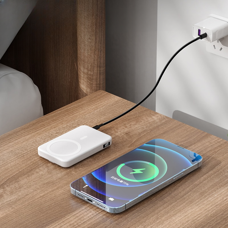 Power Bank MagSafe 10000mAh com Suporte Dobrável e Portabilidade