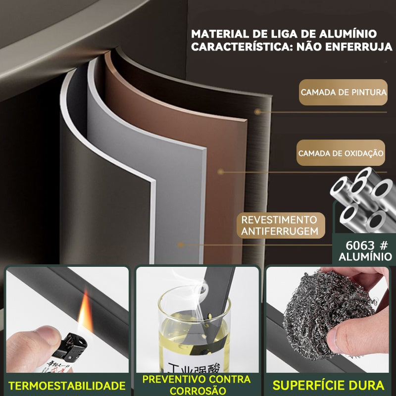 Prateleiras de Canto para Banheiro em Alumínio - Suporte para Shampoo e Utensílios