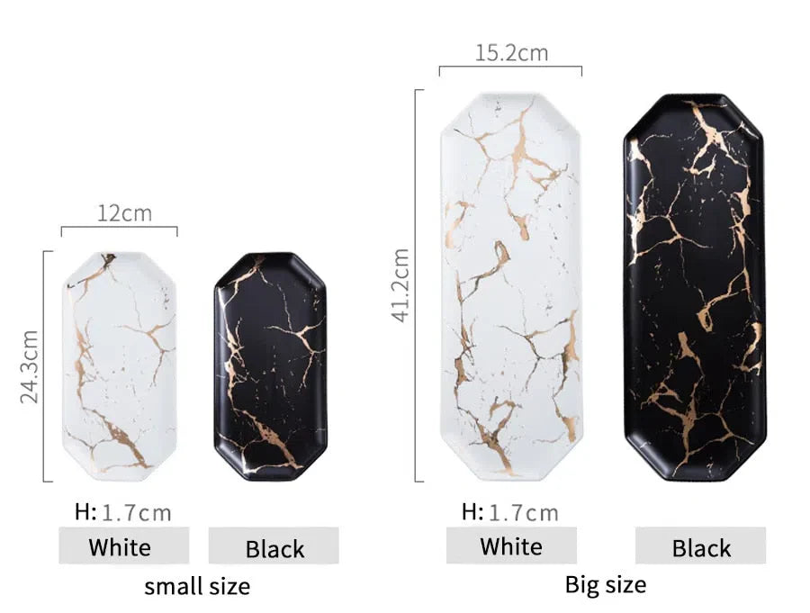 Prato Bandeja de Cerâmica Decorativa para Mesa - Ideal para Servir