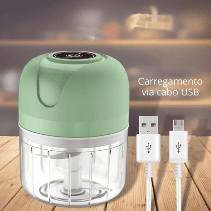 Processador de Alimentos Mini Elétrico Portátil USB - Ideal para Cozinha