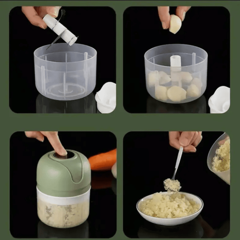 Processador de Alimentos Mini Elétrico USB Portátil - Ideal para Cozinha e Lanches