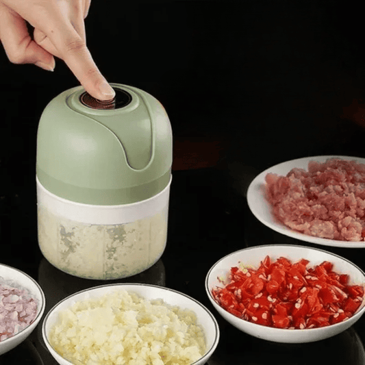Processador de Alimentos Mini Elétrico USB Portátil - Ideal para Cozinha e Lanches