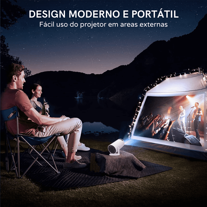Projetor Portátil 4K Ultra HD 1080p para Cinema em Casa
