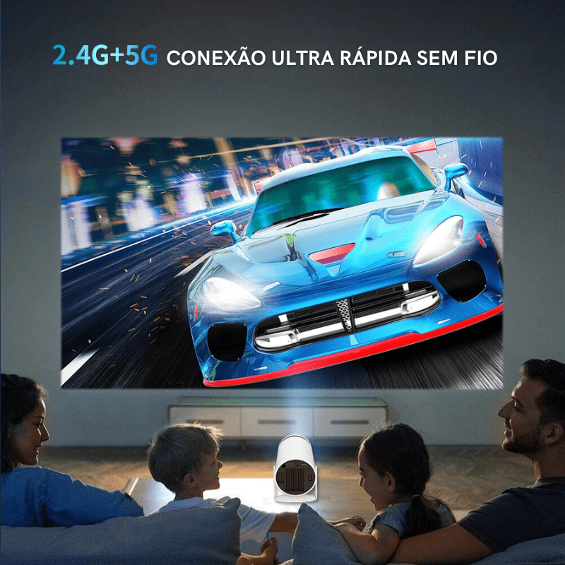 Projetor Portátil 4K Ultra HD 1080p para Cinema em Casa