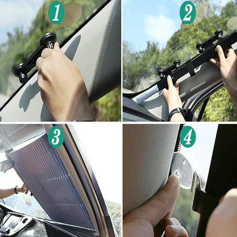 Protetor Automotivo Retrátil com Proteção UV - Tela de Sombra para Carros