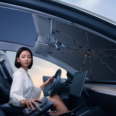Protetor Solar Retrátil para Para-brisas de Carro - Proteção UV e Redução de Calor