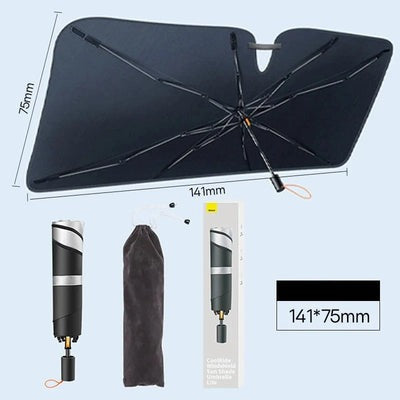 Protetor Solar Retrátil para Para-brisas de Carro - Proteção UV e Redução de Calor