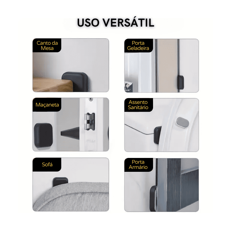 Protetor de Porta de Silicone 3M Adesivo Anti-Impacto para Proteção de Superfícies