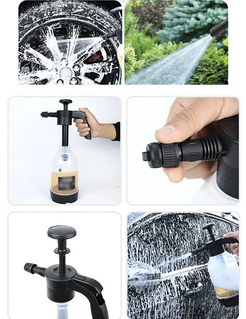 Pulverizador de Espuma Manual para Carros - Kit AutoClean com Acessórios Inclusos