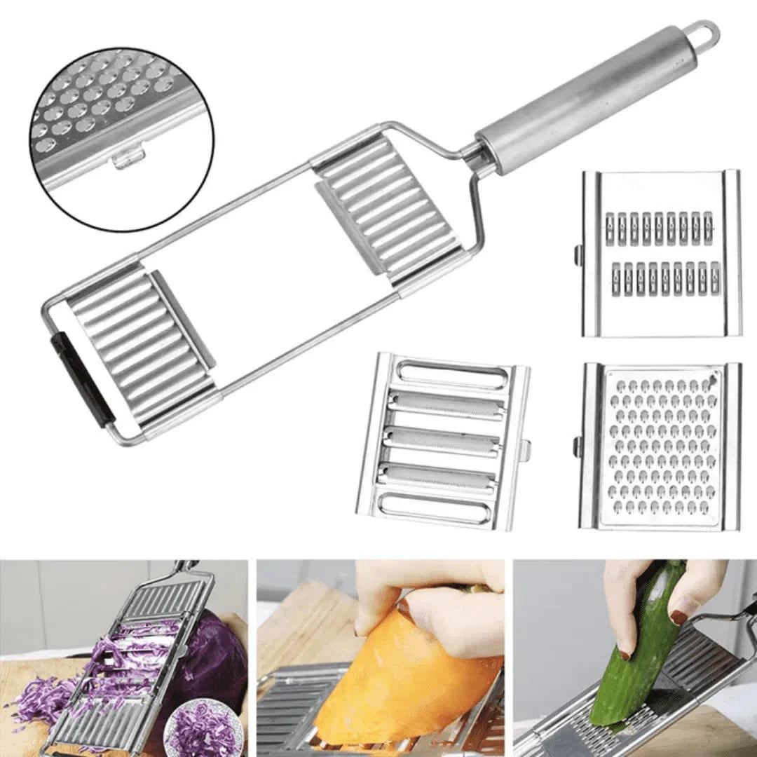 Ralador e Fatiador de Legumes Multifuncional - Utensílio de Cozinha Prático