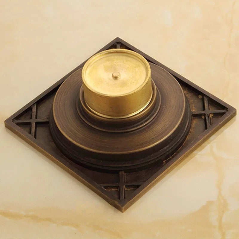 Ralo de Banheiro Vintage 10x10cm - Design Elegante e Funcional