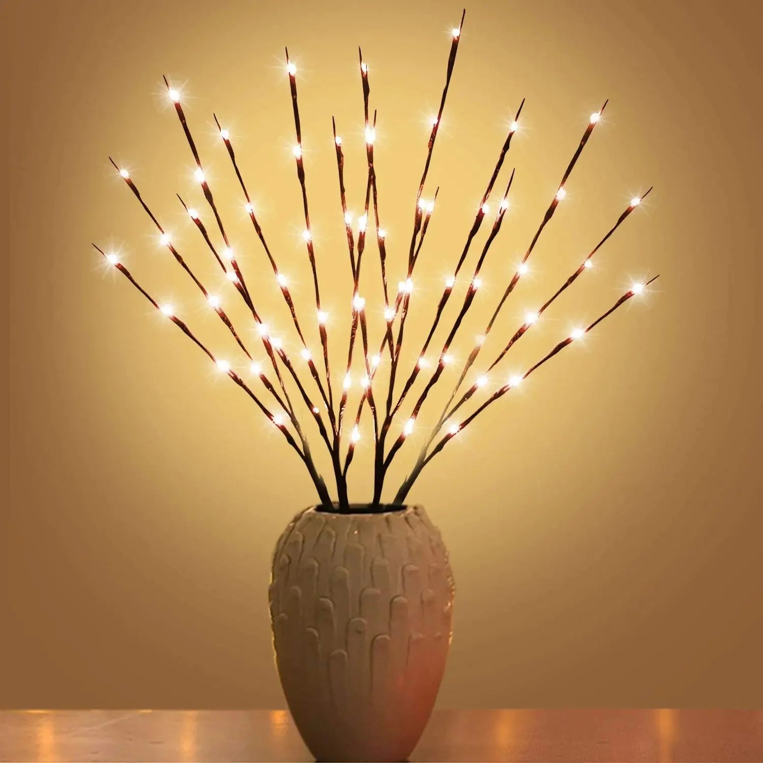 Ramos de Salgueiro com LED Decorativo - Iluminação Elegante para Ambientes