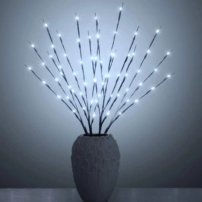 Ramos de Salgueiro com LED Decorativo - Iluminação Elegante para Ambientes