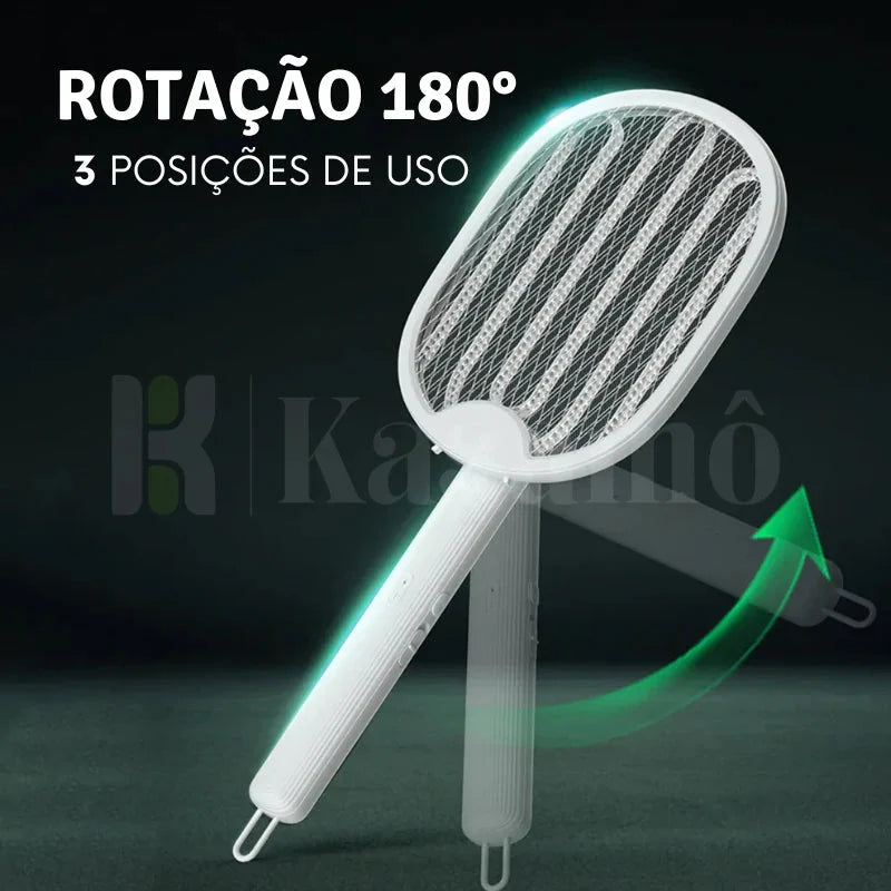 Raquete Elétrica Mata-Mosquito MaxBolt™ com Tecnologia de Ions Atrativos