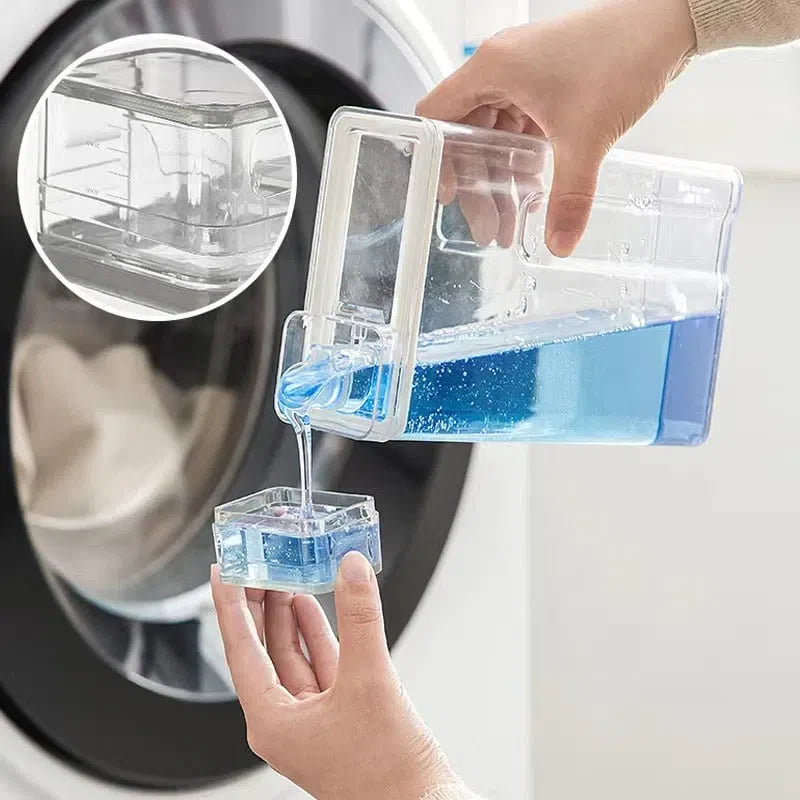 Recipiente Transparente com Tampa Hermética para Armazenamento na Lavanderia
