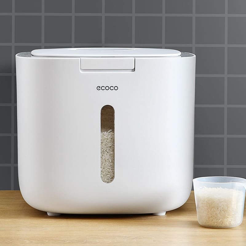 Recipiente para Armazenamento de Alimentos com Tampa Automática