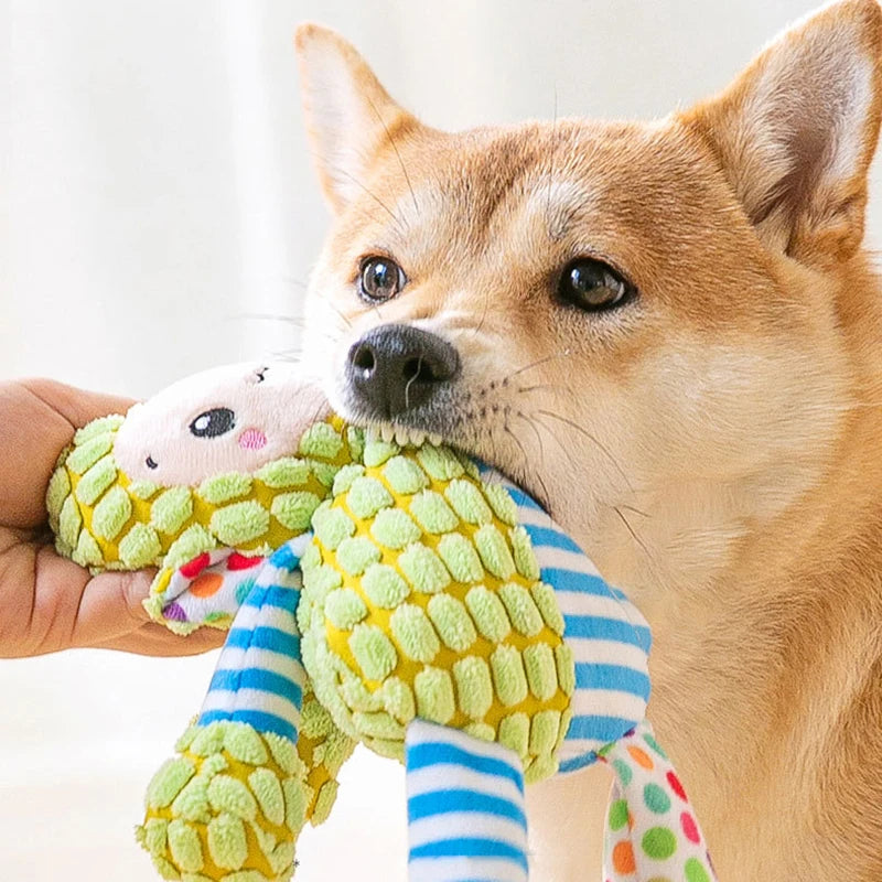 Brinquedo para cachorro morder resistente de pelúcia Pet Plush