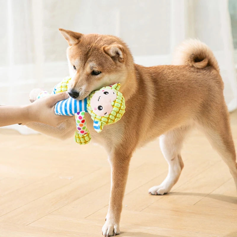 Brinquedo para cachorro morder resistente de pelúcia Pet Plush