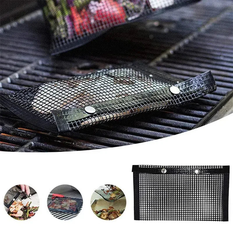 Saco de Malha Antiaderente para Churrasco - Ideal para Grelhar Alimentos