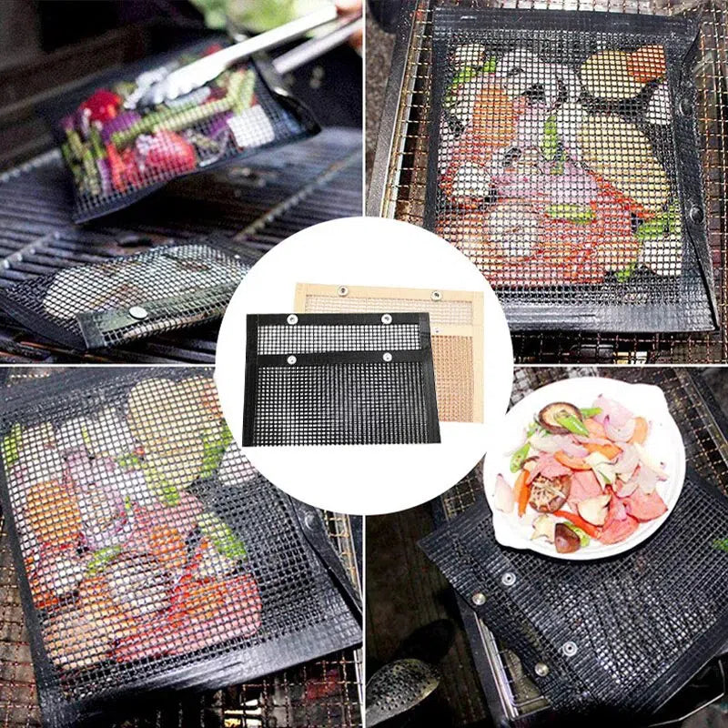 Saco de Malha Antiaderente para Churrasco - Ideal para Grelhar Alimentos
