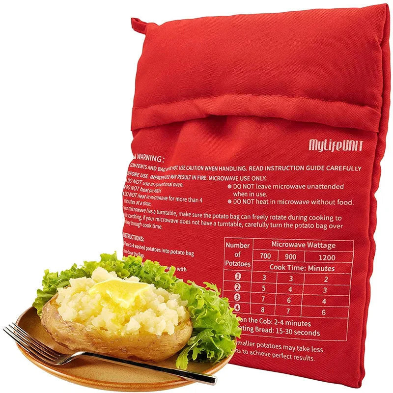 Saco para Cozinhar Batatas no Micro-ondas - Prático e Reutilizável