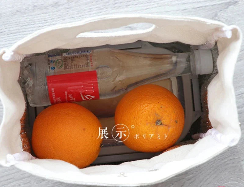 Sacola Térmica de Lona Reutilizável para Alimentos e Bebidas