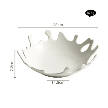 Saladeira de Cerâmica Irregular para Mesa Posta - Prato Decorativo