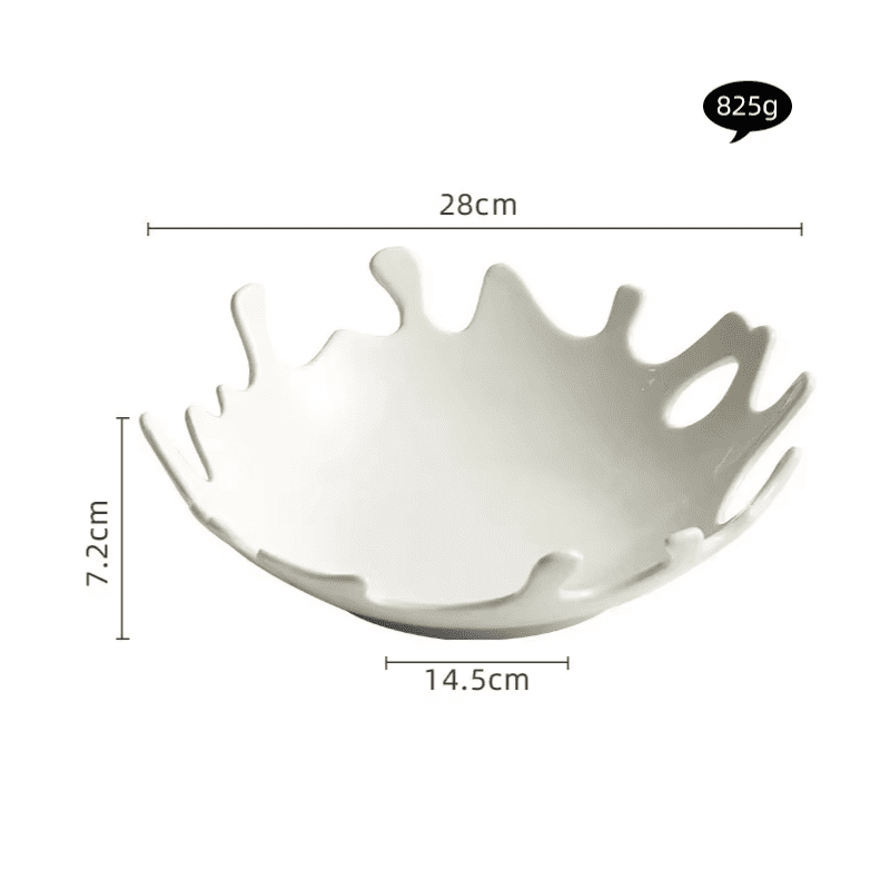 Saladeira de Cerâmica Irregular para Mesa Posta - Prato Decorativo