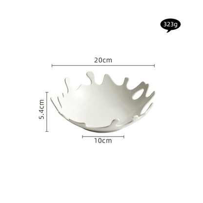 Saladeira de Cerâmica Irregular para Mesa Posta - Prato Decorativo