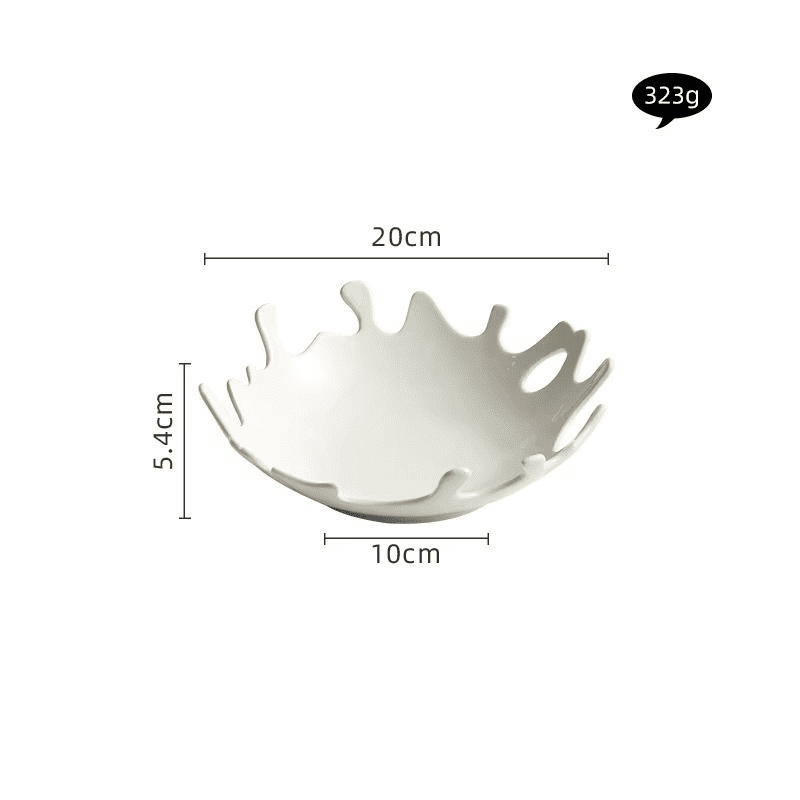 Saladeira de Cerâmica Irregular para Mesa Posta - Prato Decorativo