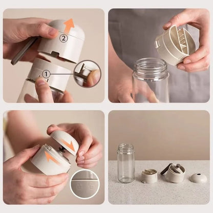 Saleiro Porta Sal e Temperos com Medidor - Utensílio de Cozinha Prático