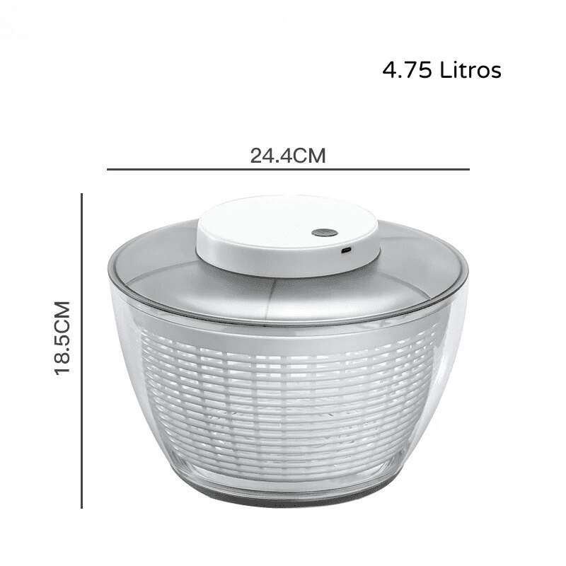 Secador de Salada Elétrico Centrífugo para Folhas - Eficiente e Prático