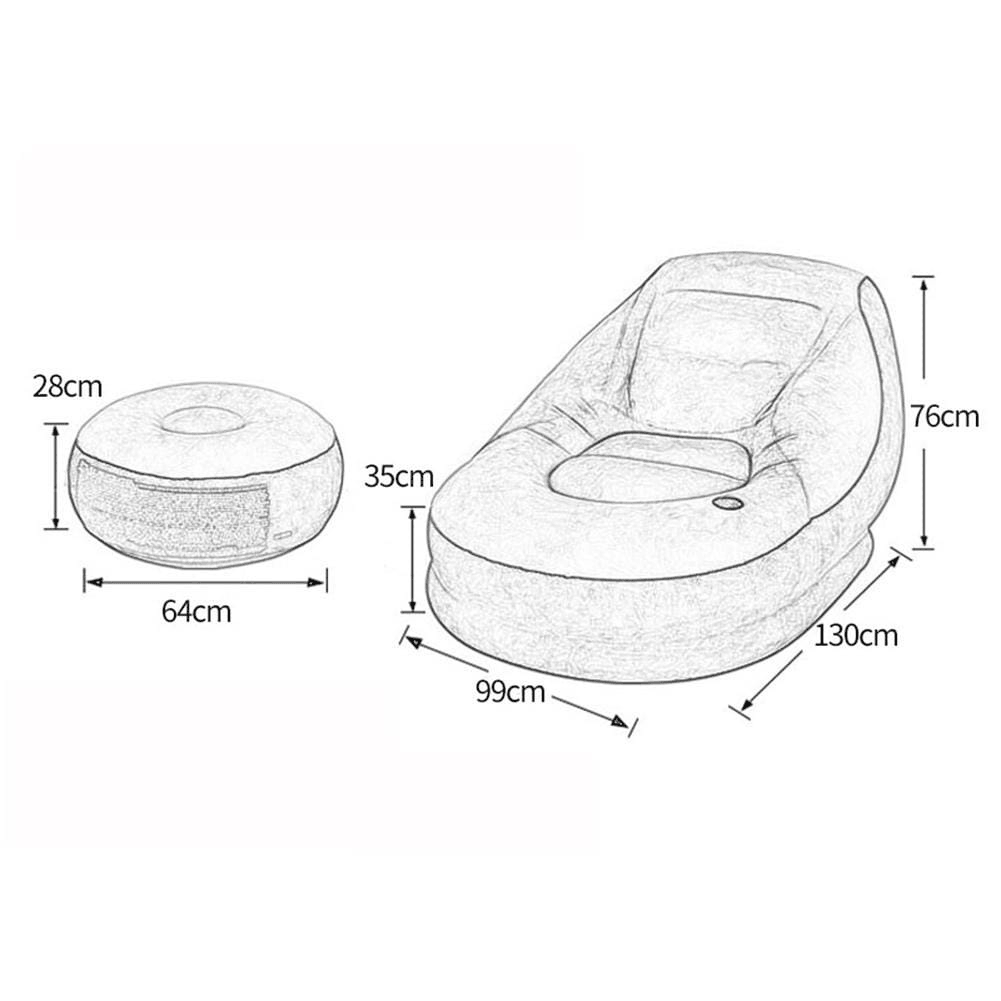 Sofá Inflável Portátil com Puff Acompanha - Ideal para Camping e Eventos